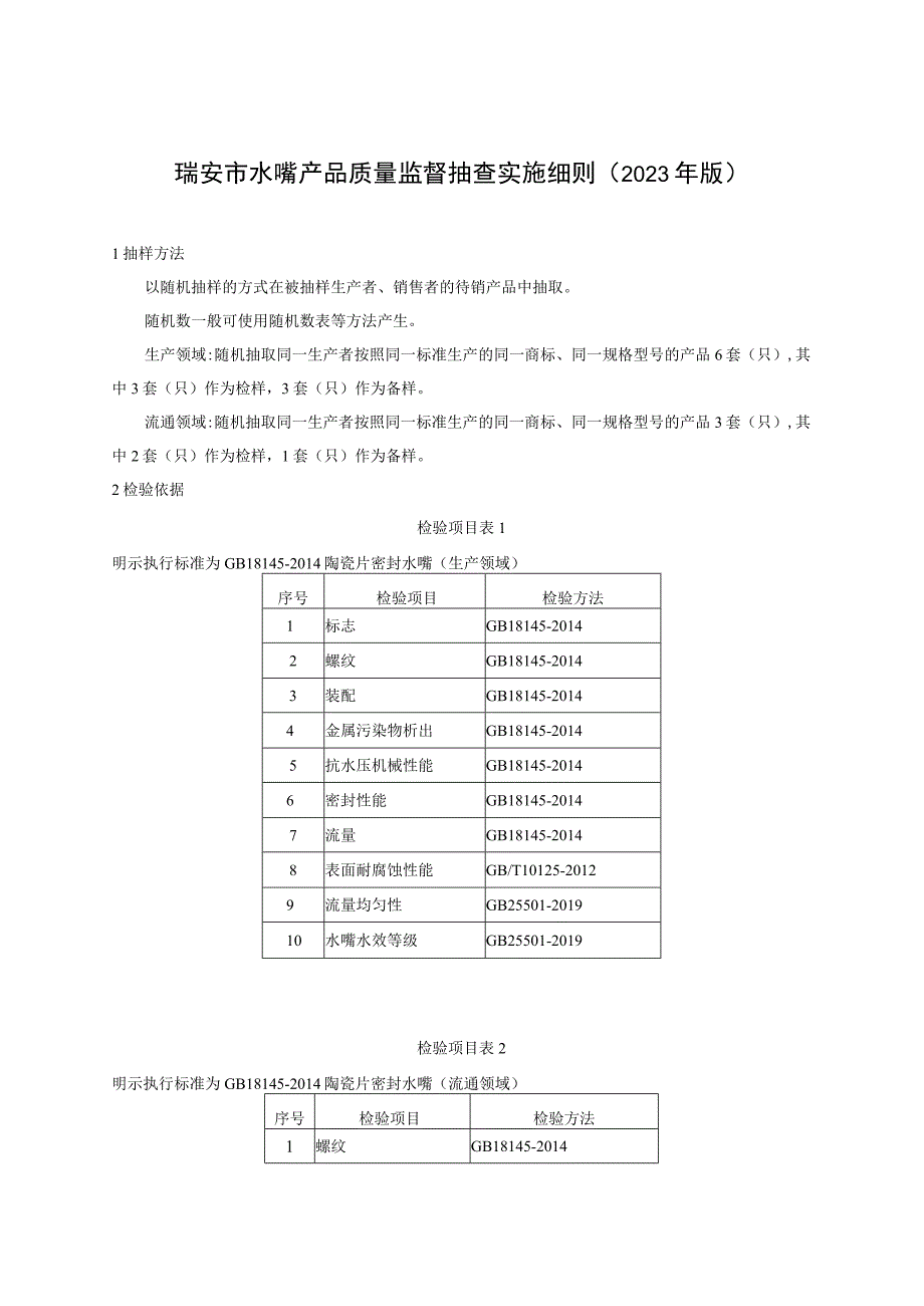 瑞安市水嘴产品质量监督抽查实施细则2023年版.docx_第1页