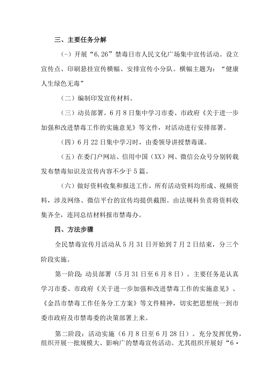 社区开展2023年全民禁毒宣传月主题活动方案 4份.docx_第2页