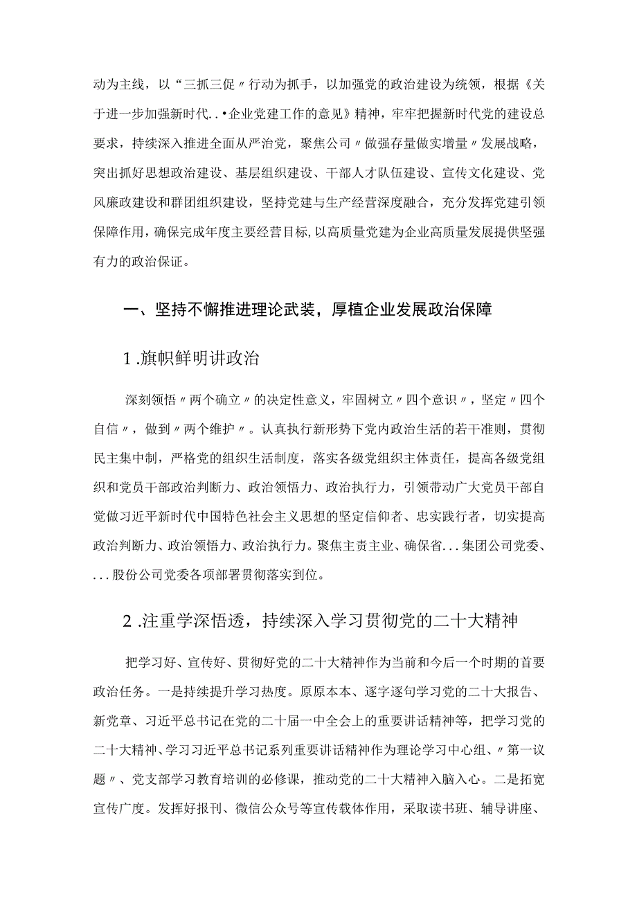 某国企公司2023年党建工作要点.docx_第2页