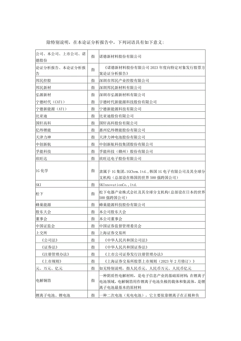 诺德新材料股份有限公司2023年度向特定对象发行股票方案论证分析报告.docx_第3页