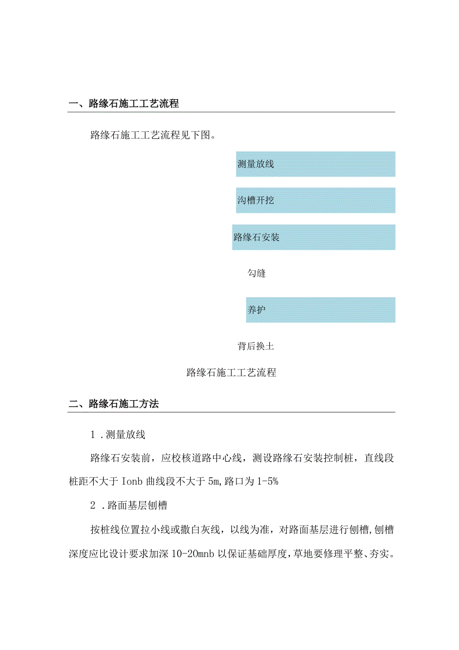 路缘石施工方案3.docx_第1页