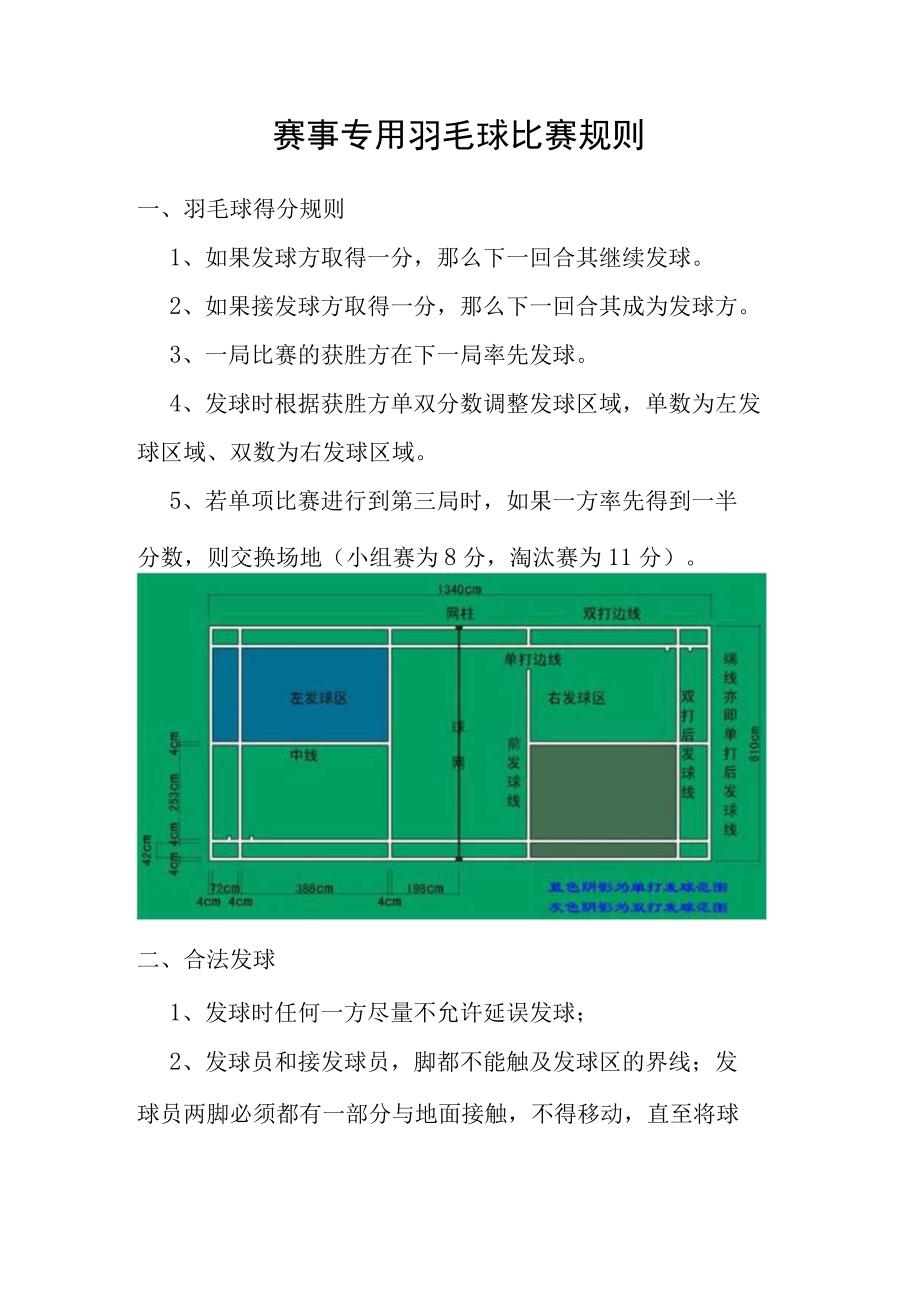 赛事专用羽毛球比赛规则.docx_第1页