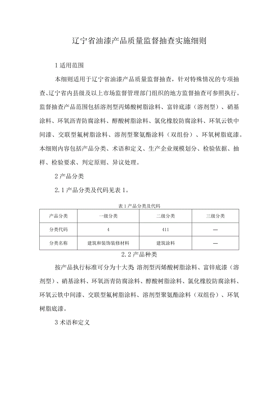 辽宁省油漆产品质量监督抽查实施细则.docx_第1页