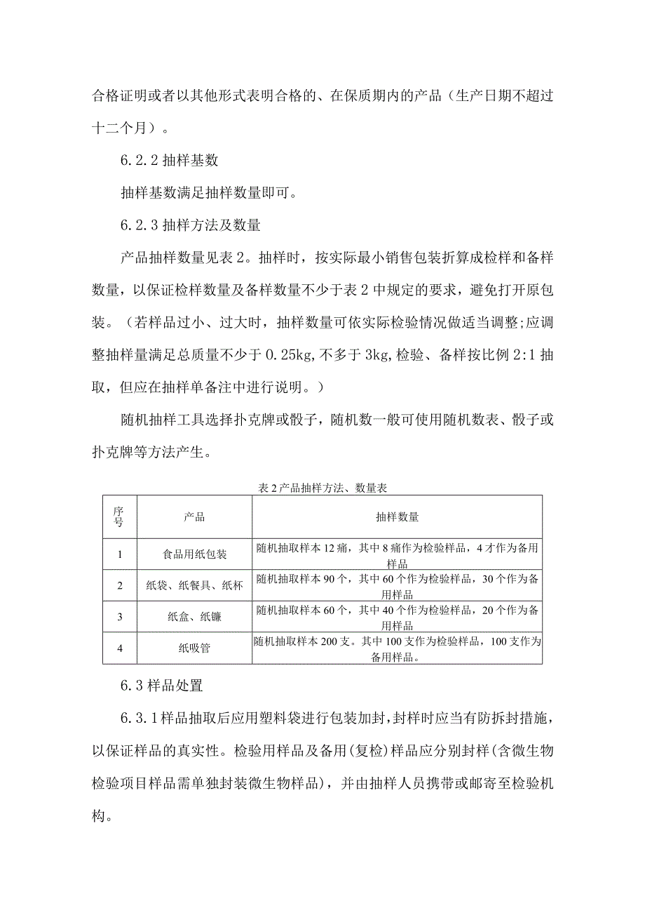 辽宁省食品用纸包装和纸容器产品质量监督抽查实施细则.docx_第3页