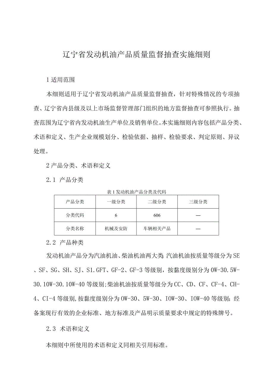 辽宁省发动机油产品质量监督抽查实施细则.docx_第1页