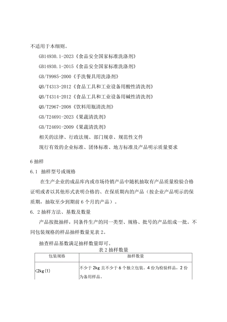 辽宁省食品用洗涤剂产品质量监督抽查实施细则.docx_第2页