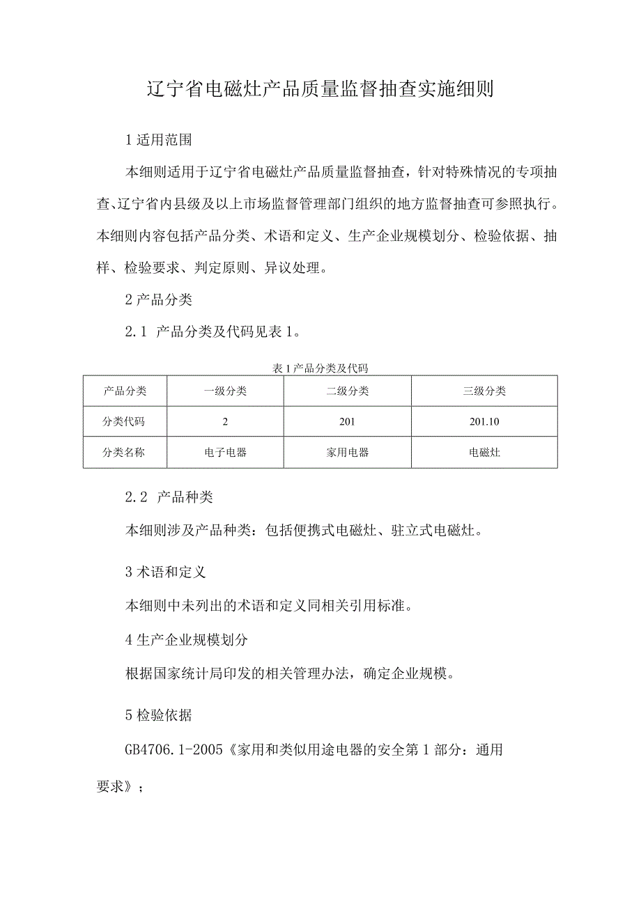 辽宁省电磁灶产品质量监督抽查实施细则.docx_第1页