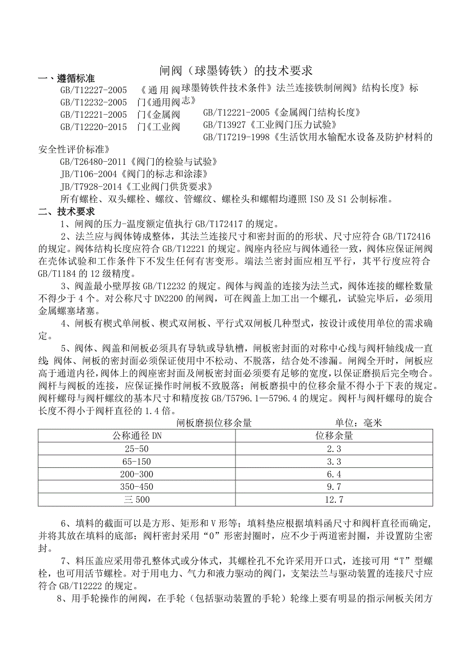 闸阀球墨铸铁的技术要求.docx_第1页