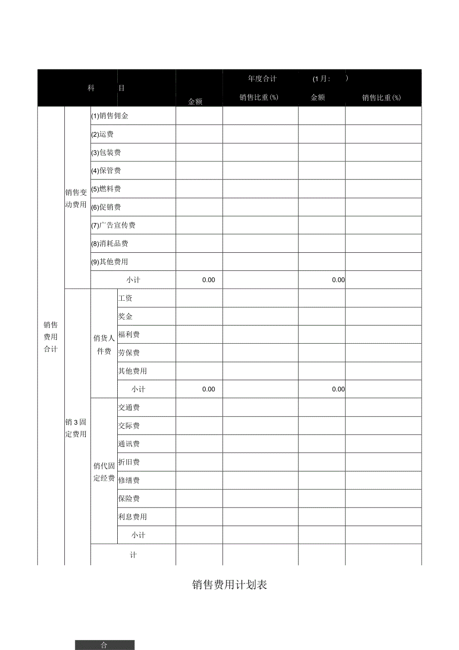 销售费用计划表.docx_第1页