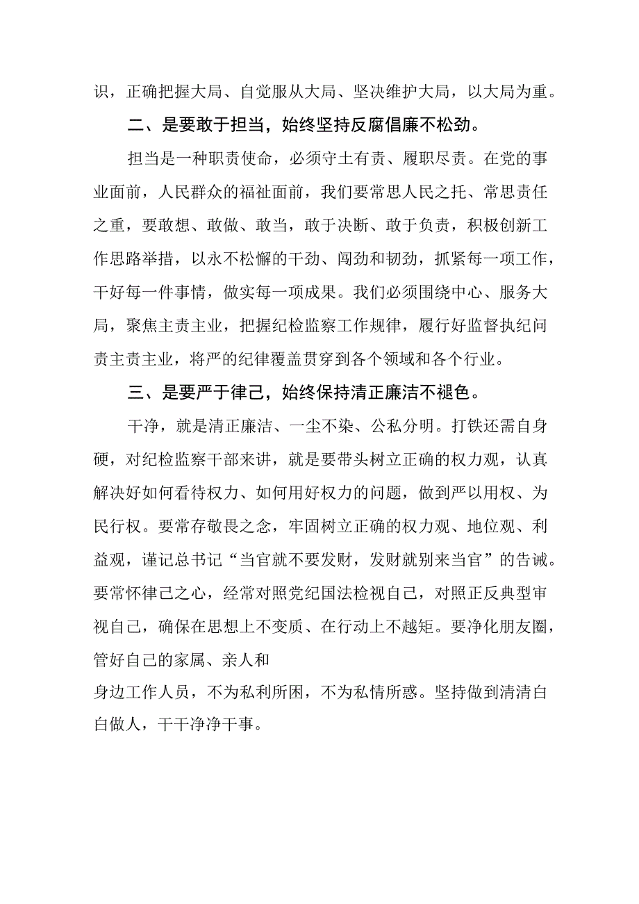 银行分行纪检干部学习纪检监察干部队伍教育整顿心得体会精选三篇范本.docx_第3页