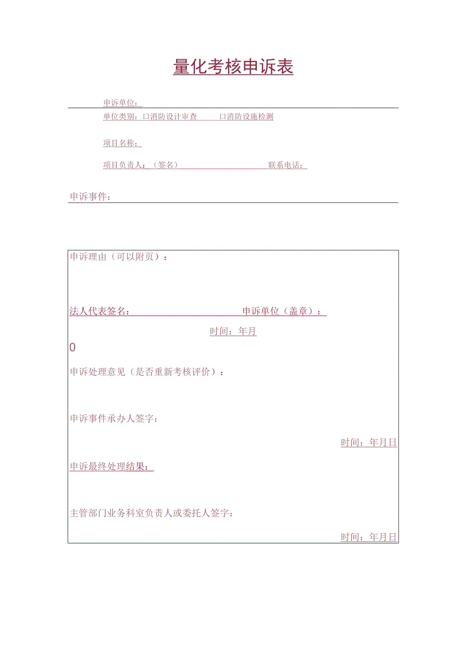 量化考核申诉表.docx_第1页