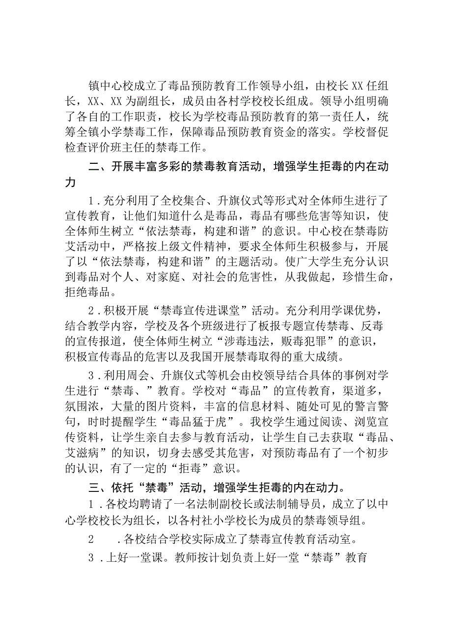 2023年小学全民禁毒月宣传教育活动总结及方案六篇.docx_第3页