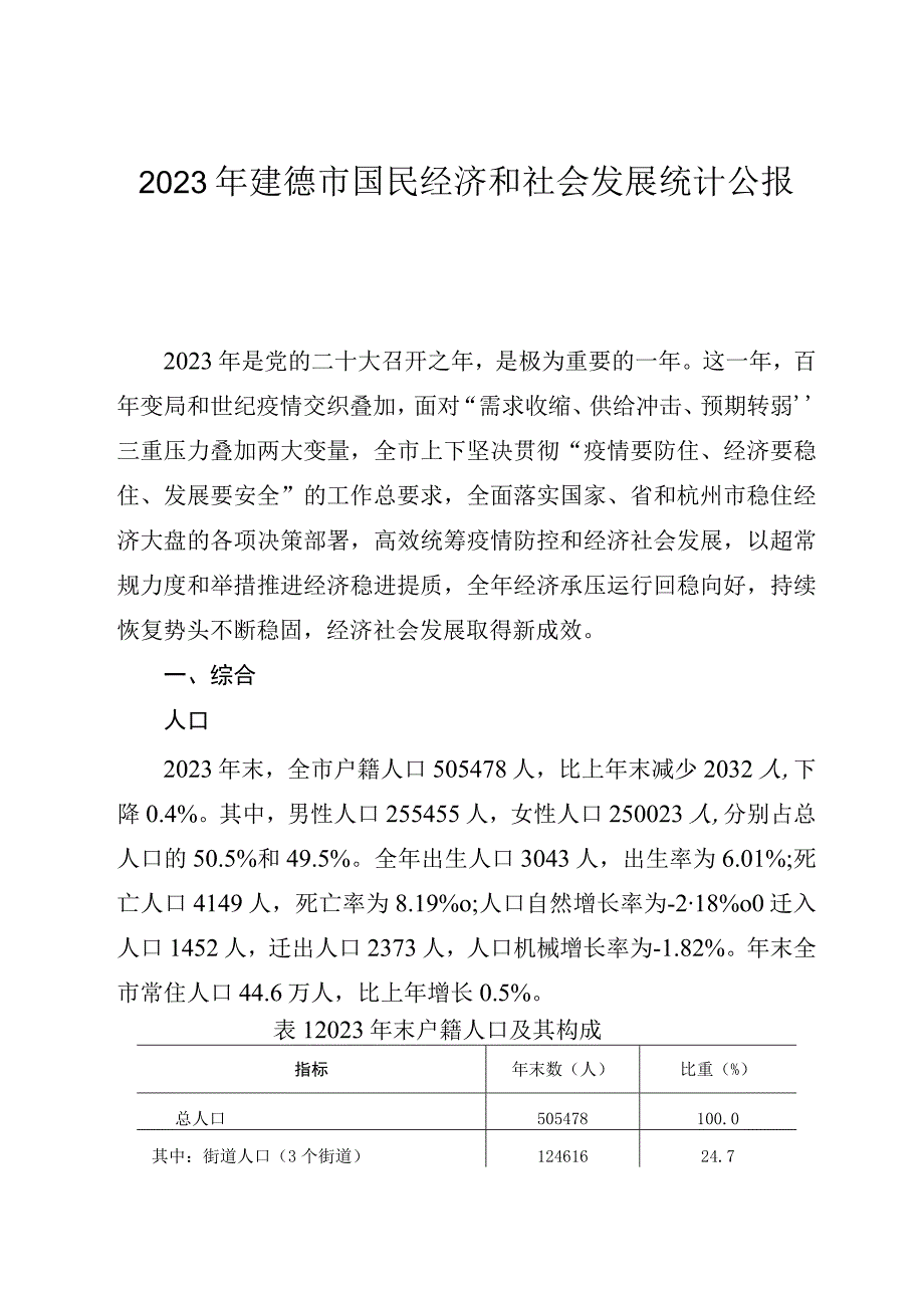 2023年建德市国民经济和社会发展统计公报_003.docx_第2页