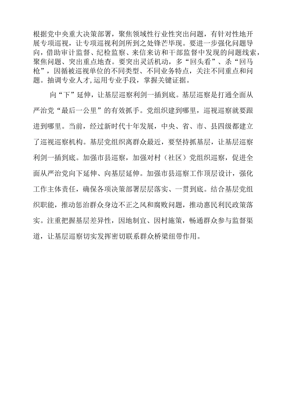 2023年《中央巡视工作规划20232027年》解读心得.docx_第2页