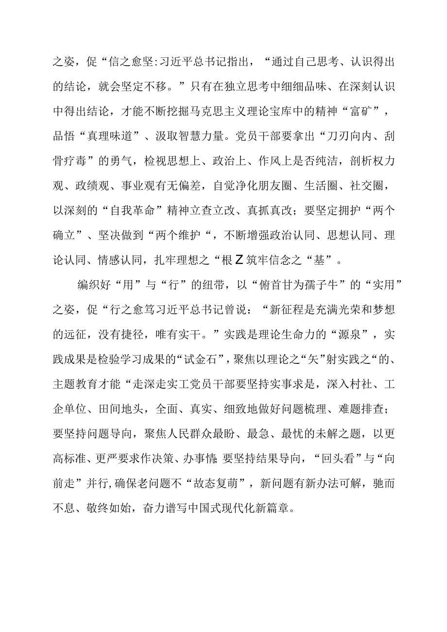 2023年学习贯彻新时代中国特色社会主义思想主题教育心得体会.docx_第2页