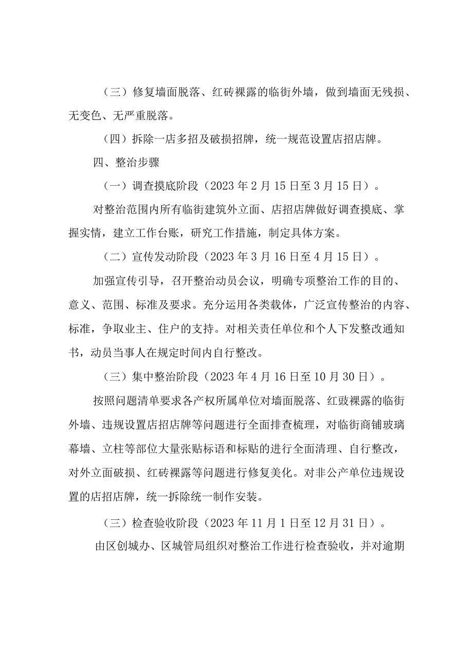 XX区中心城区主干道临街建筑外立面及店招店牌专项整治实施方案.docx_第2页