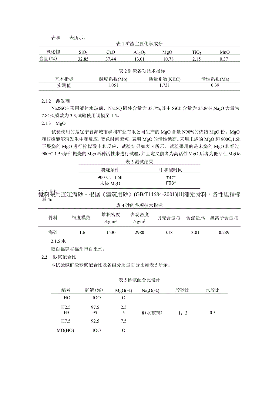 MgO对碱矿渣砂浆固化氯离子性能影响研究.docx_第2页