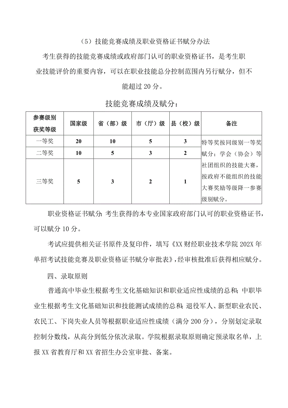 XX财经职业技术学院202X年二次单独招生简章.docx_第3页