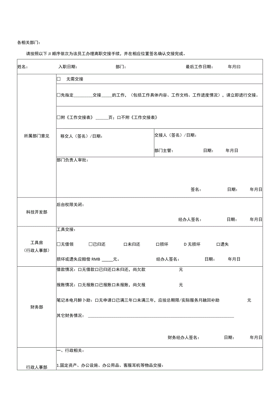 员工离职申请表(必备).docx_第2页