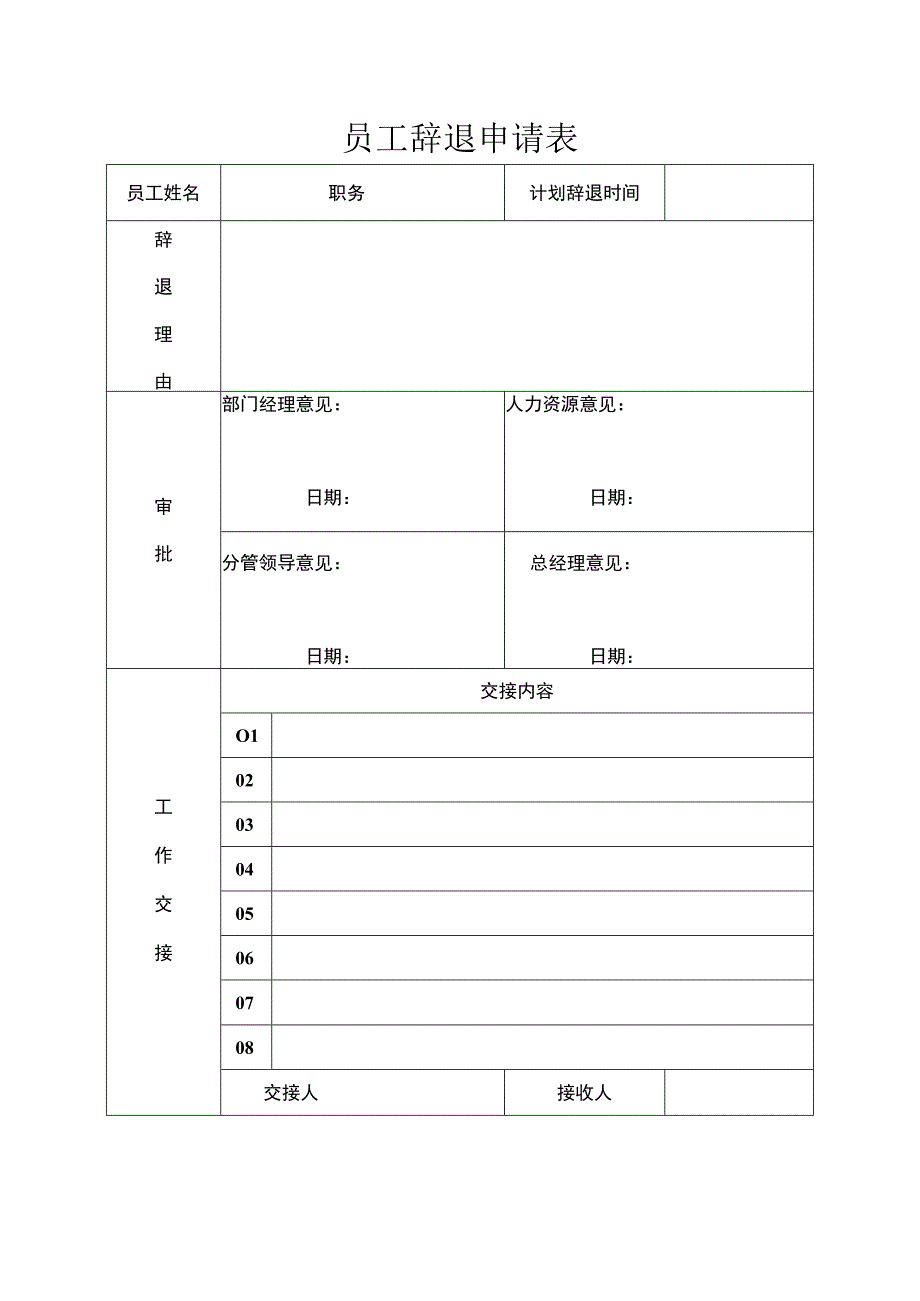 员工辞退申请表.docx_第1页