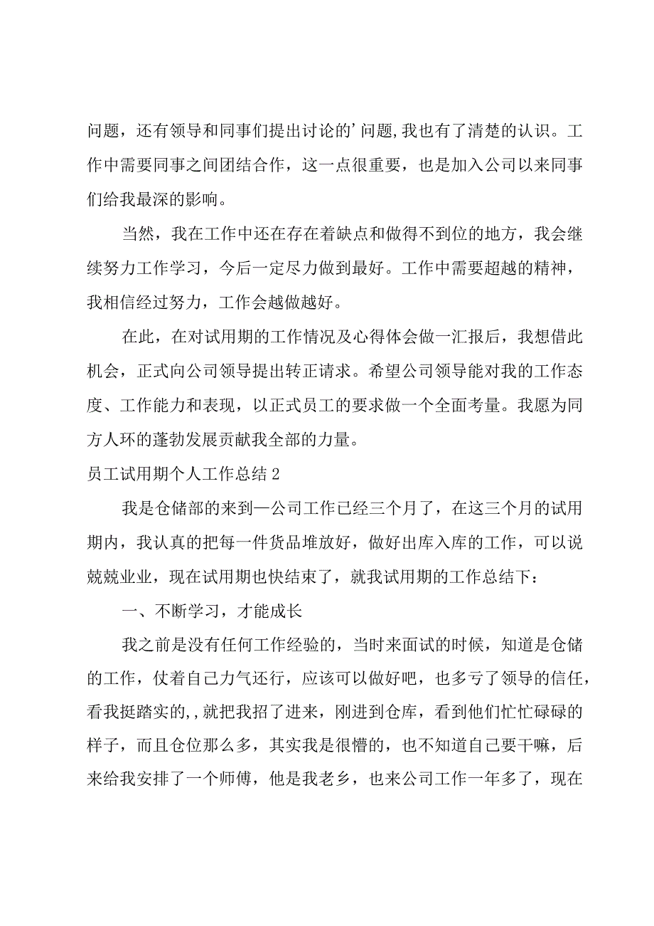 员工试用期个人工作总结.docx_第2页