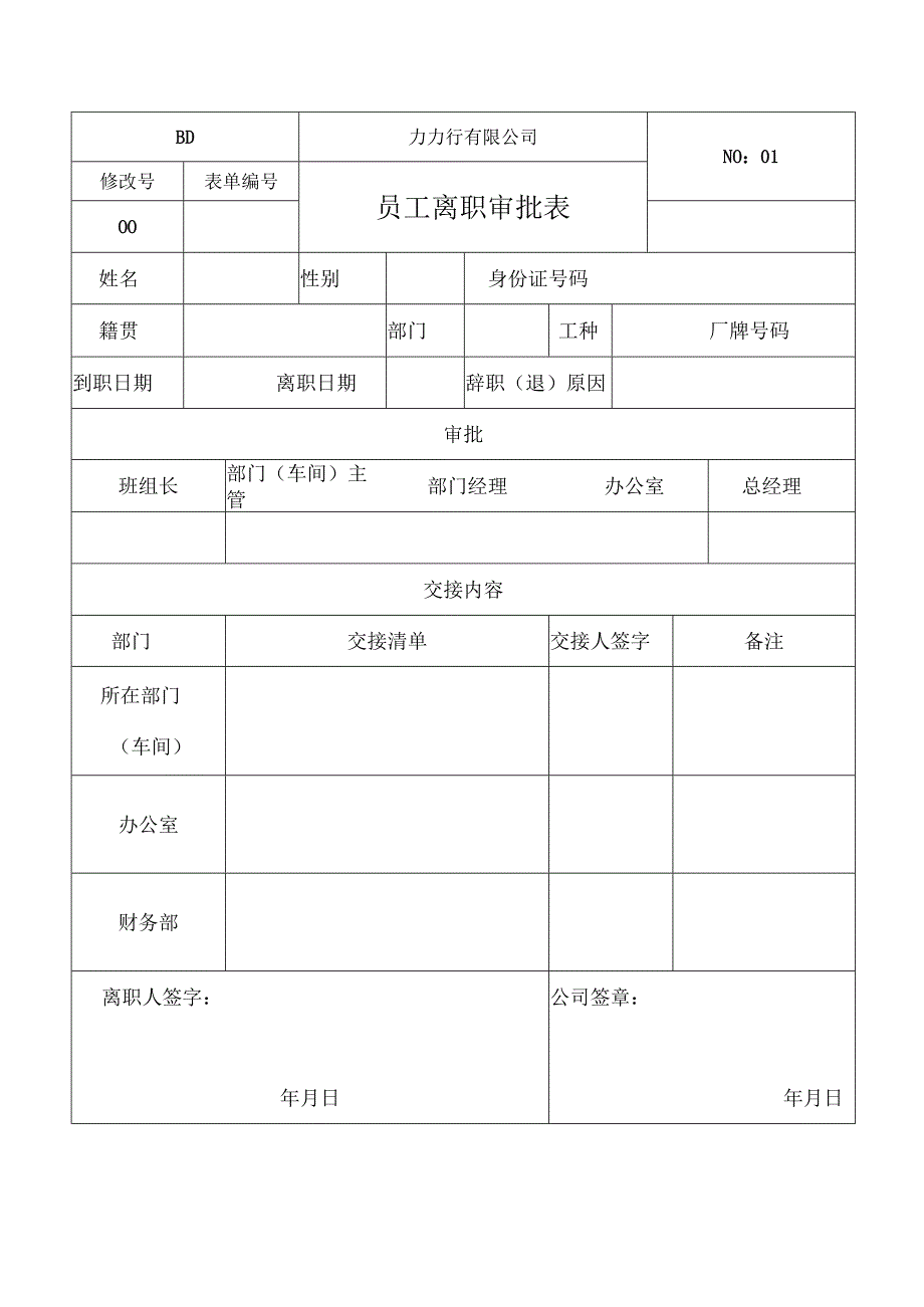 员工离职审批表.docx_第1页