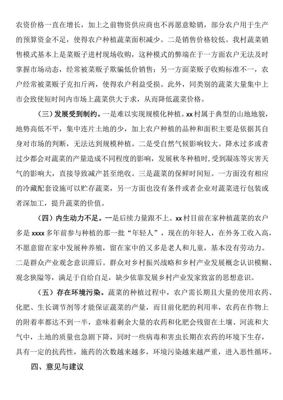 xx镇xx村蔬菜产业发展调研报告.docx_第3页