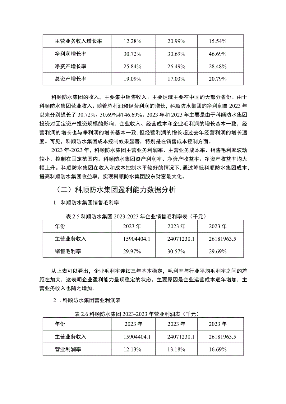 《科顺防水集团盈利能力分析报告3200字》.docx_第3页