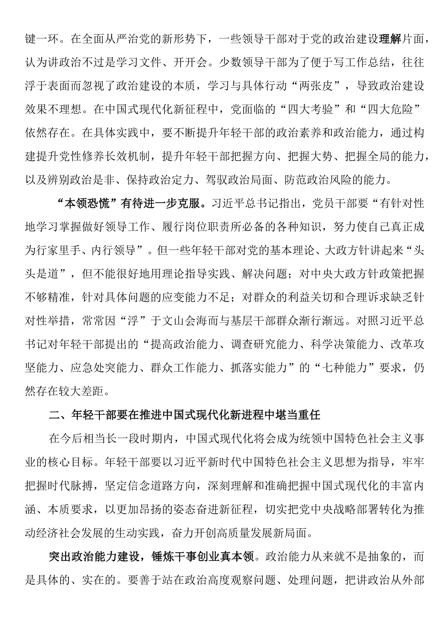 在年轻干部工作座谈会上的发言材料.docx_第2页