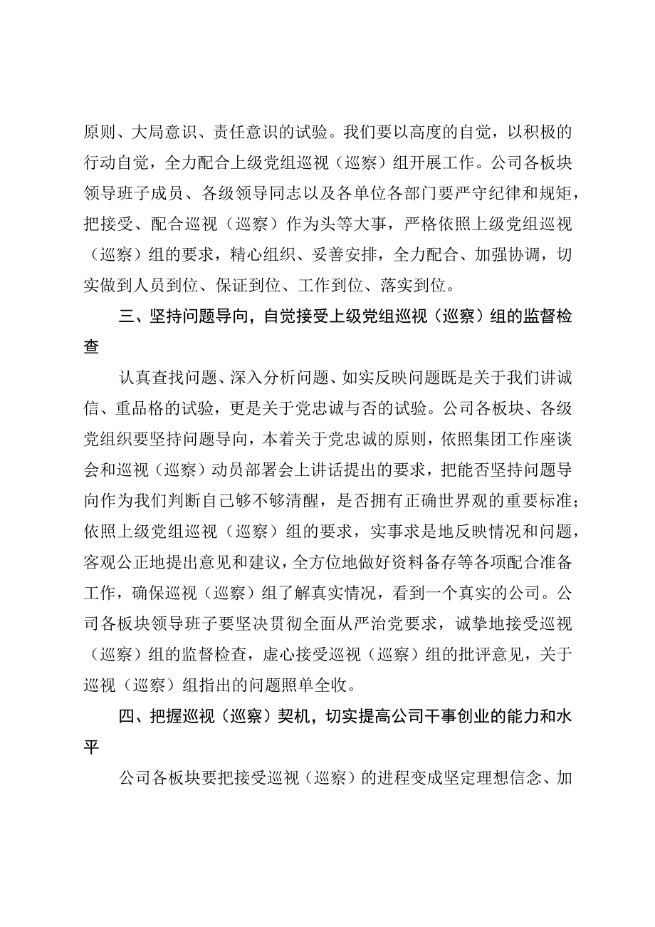 在接受上级巡视（巡察）动员会上的表态发言.docx_第2页