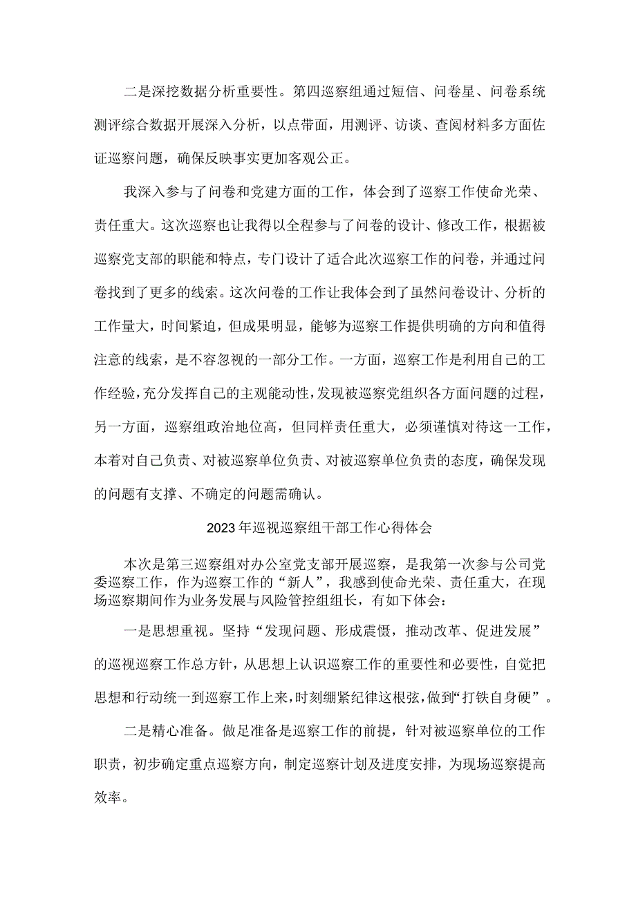 城管局2023年纪检巡察组巡检工作心得体会 汇编七篇.docx_第3页