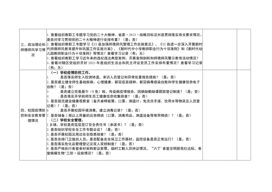 城南区2023年春季学期开学工作情况检查表（模板）.docx_第2页