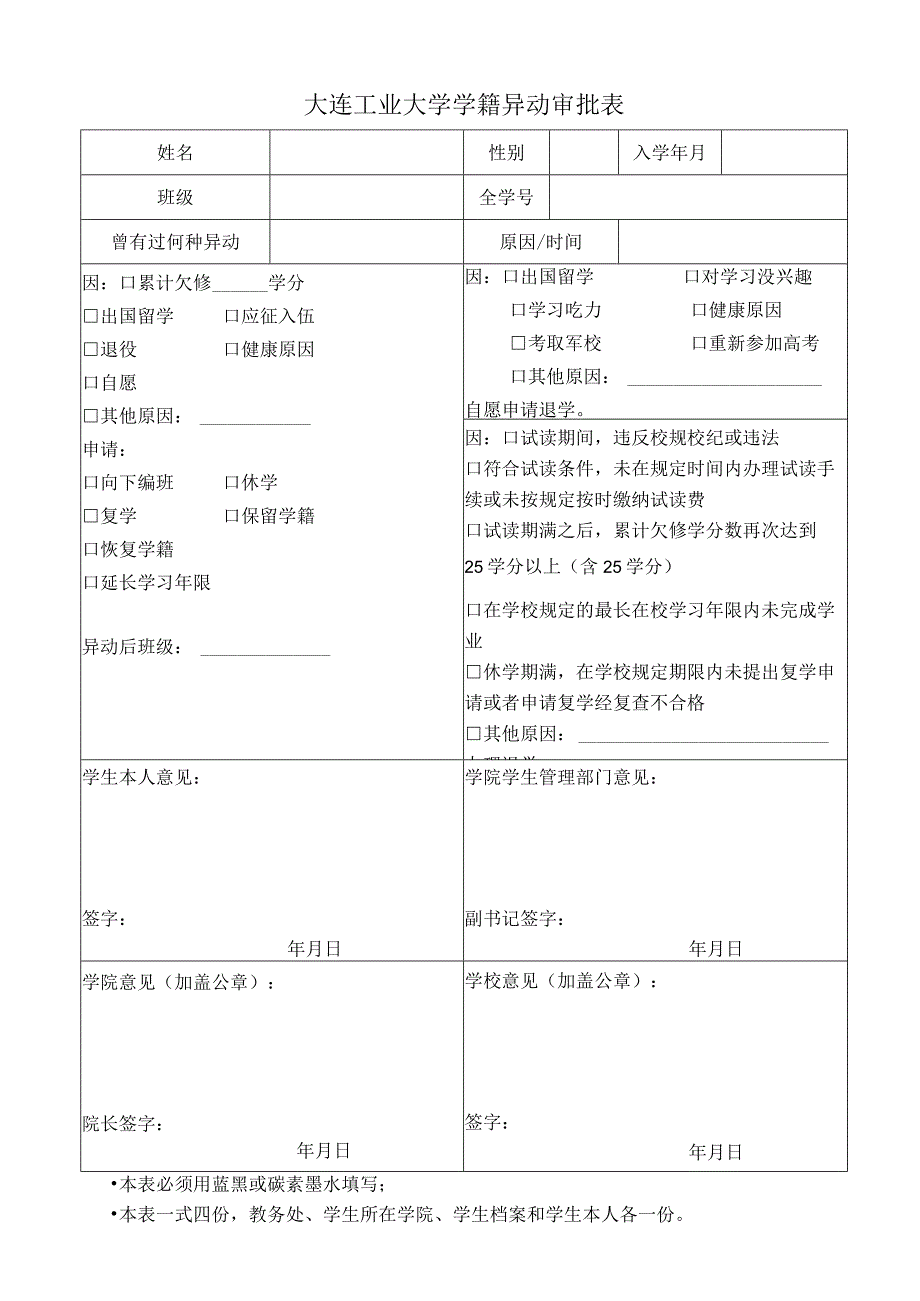 大连轻工业学院退学审批表.docx_第1页