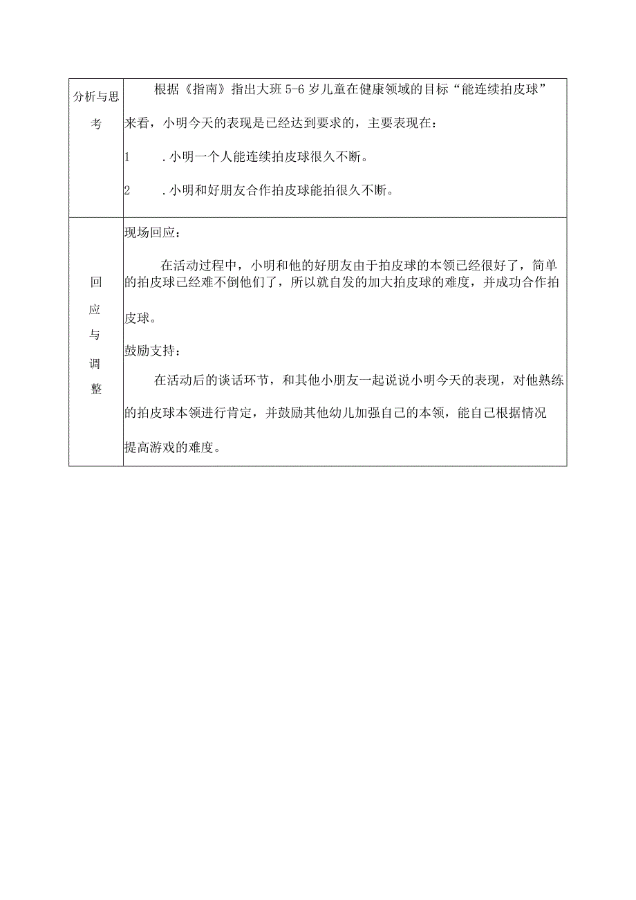 大班户外区域活动观察记录合作拍皮球.docx_第2页