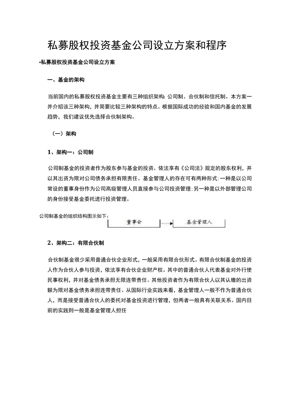 基金公司设立方案和程序模板.docx_第1页