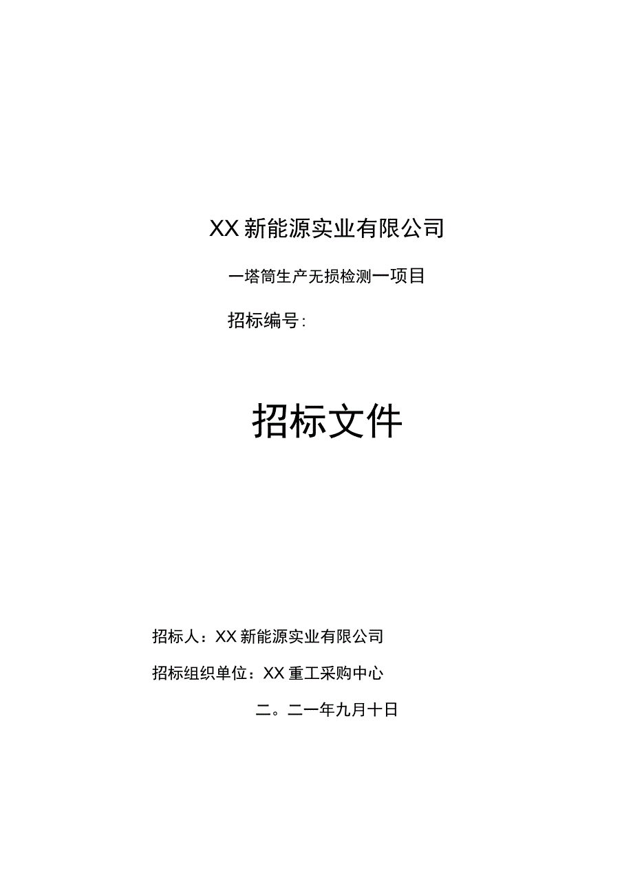 塔筒生产无损检测项目招标文件模板2021.9.docx_第1页