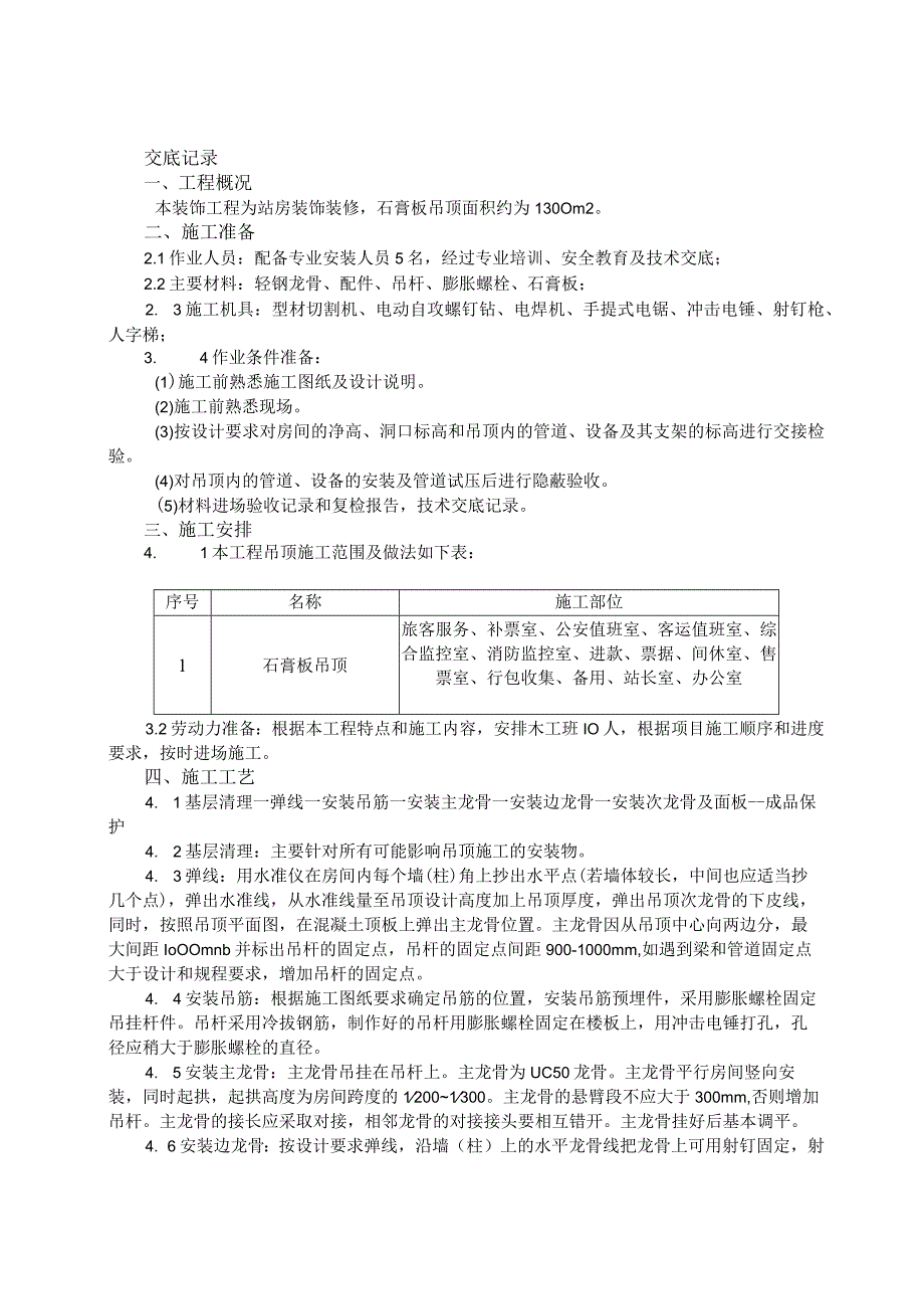 室内吊顶施工技术交底.docx_第1页