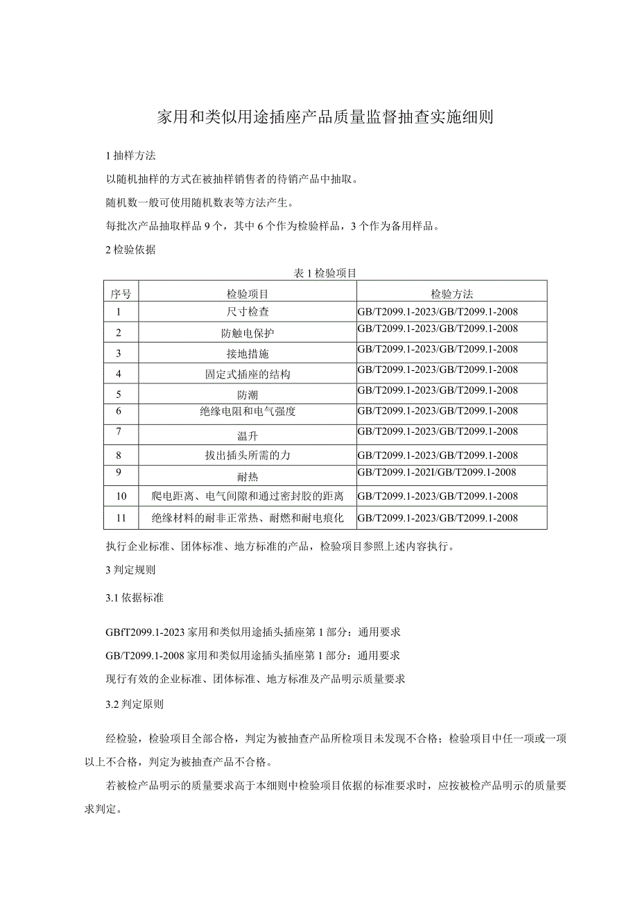 家用和类似用途插头插座产品质量监督抽查实施细则.docx_第1页