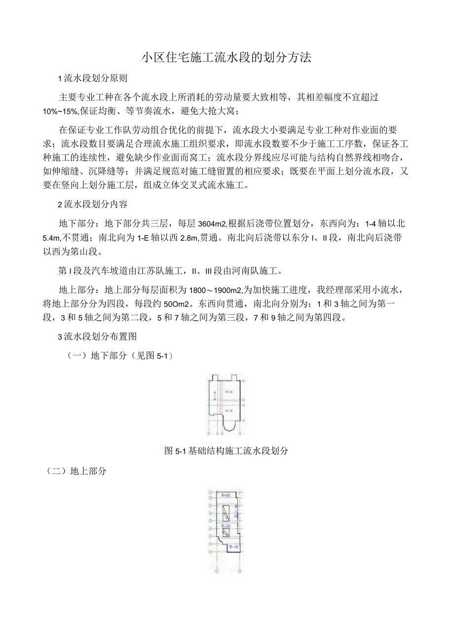 小区住宅施工流水段的划分方法.docx_第1页