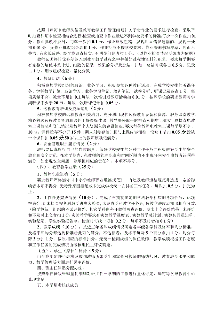 小学教师绩效考核细则.docx_第2页