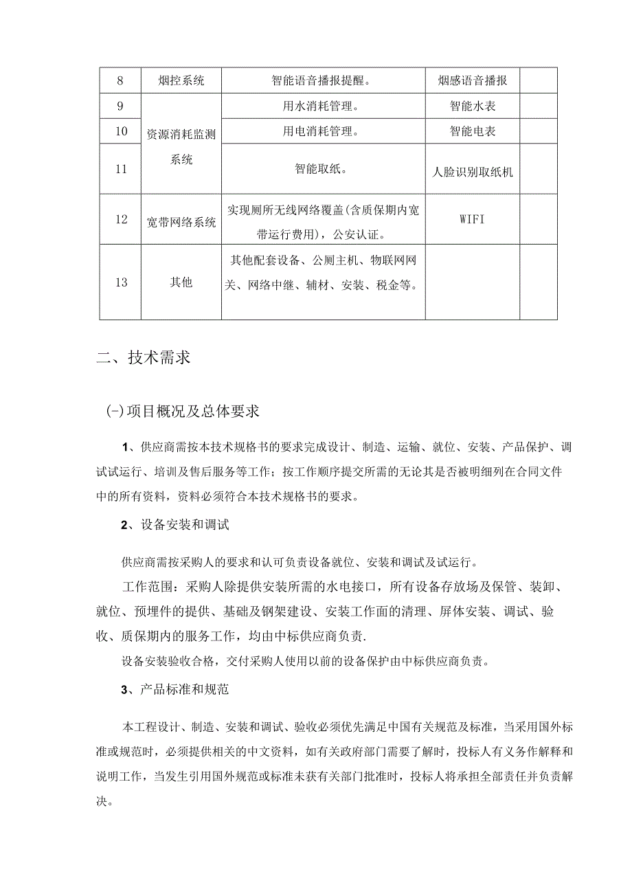 公厕服务提升——智慧公厕设备采购项目需求说明.docx_第2页