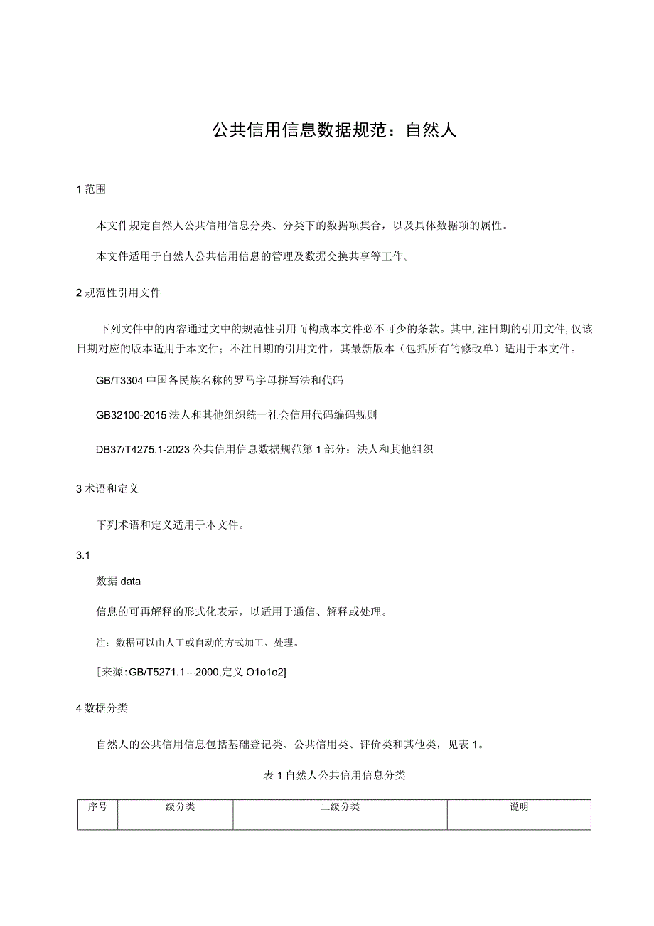 公共信用信息 数据规范：自然人.docx_第1页