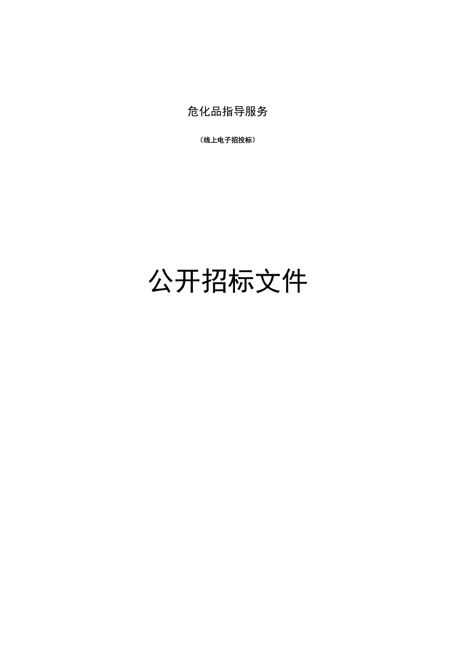 危化品指导服务招标文件.docx_第1页