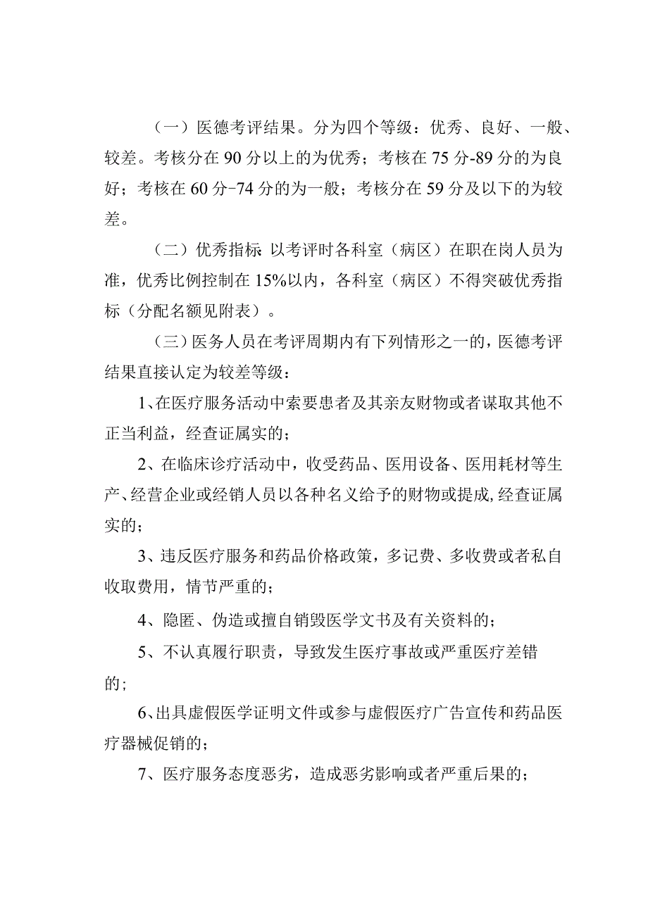 某某县医院医务人员医德考评实施方案.docx_第3页