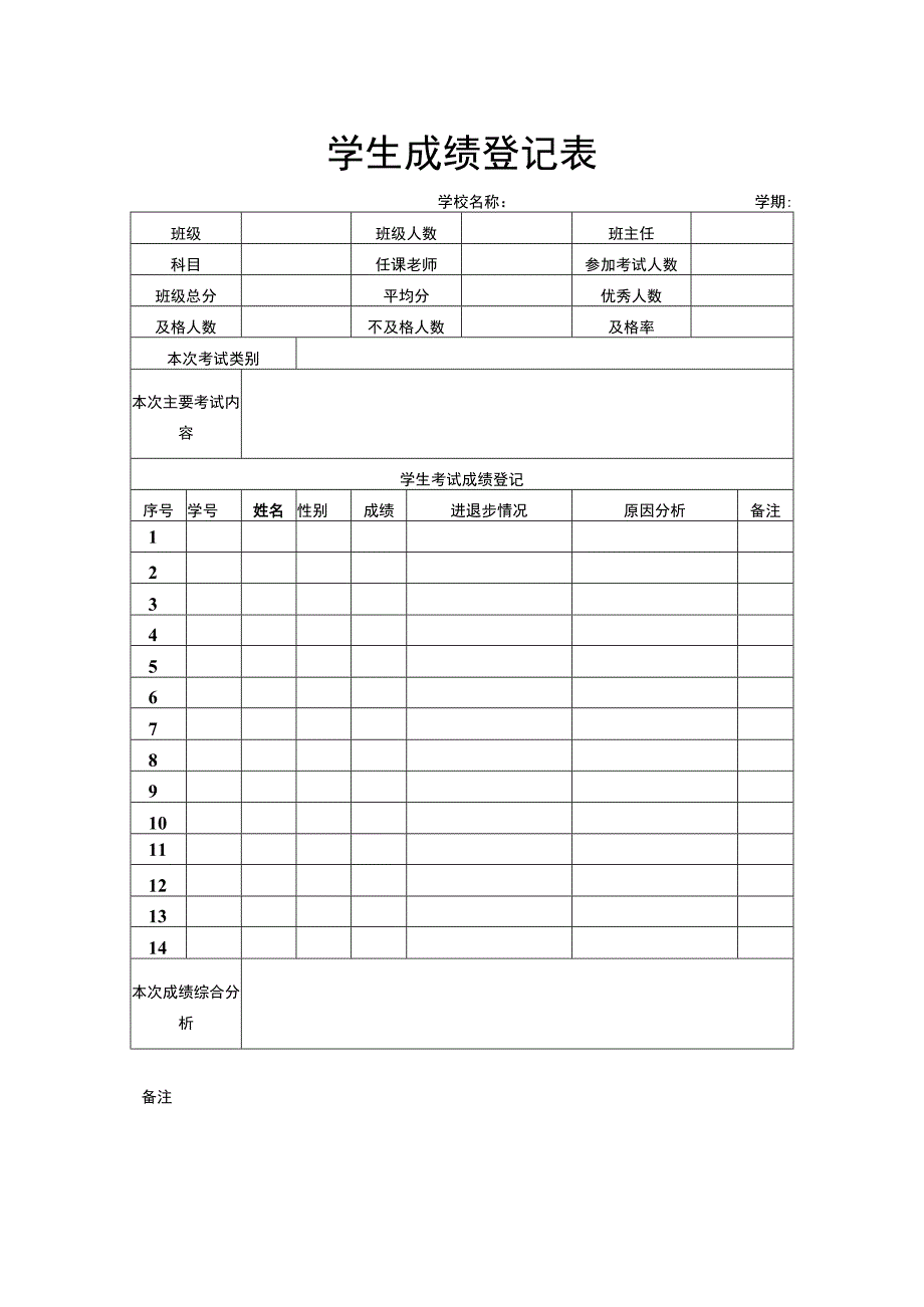 学生成绩登记表.docx_第1页