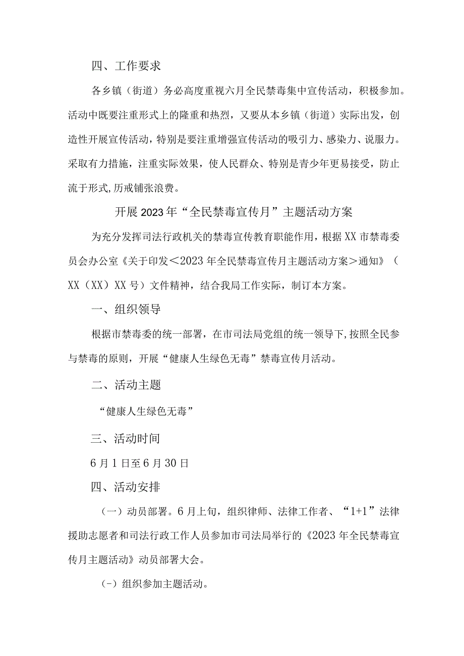 市区公安缉毒大队开展2023年全民禁毒宣传月主题活动实施方案 合计7份.docx_第2页