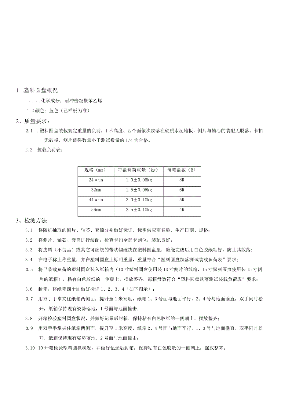 塑料圆盘跌落测试技术标准.docx_第1页