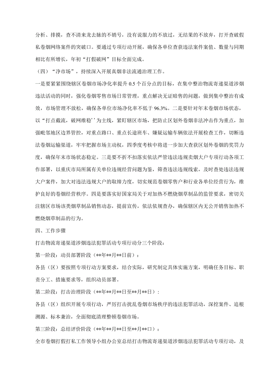 烟草打击物流寄递渠道涉烟违法犯罪活动专项行动实施方案.docx_第3页