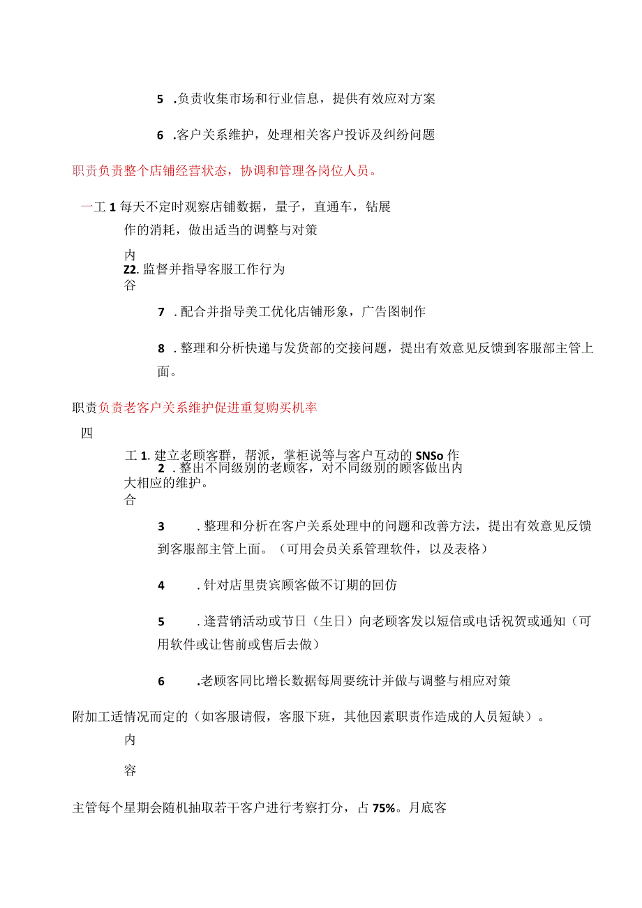 电商各岗位KPI绩效考核表及工作职责.docx_第2页