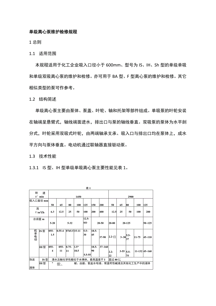 泵类维护检修规程：离心泵隔膜泵和液下泵.docx_第1页